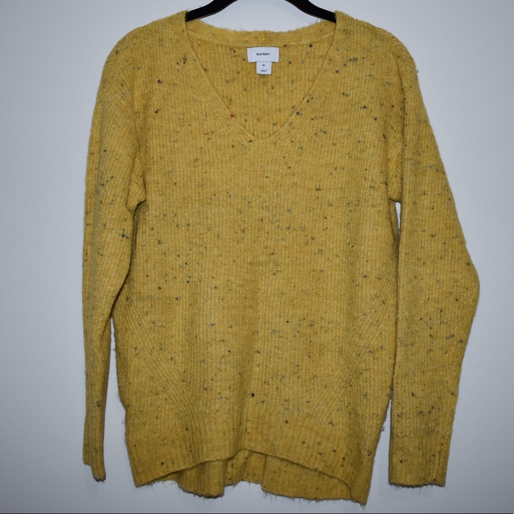 Old Navy V-Neck Squash w/Rainbow Nep Sweater